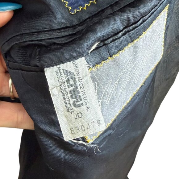 Polo University Club Ralph Lauren Plaid Blazer Navy 46 Preppy Academia - Picture 7 of 8